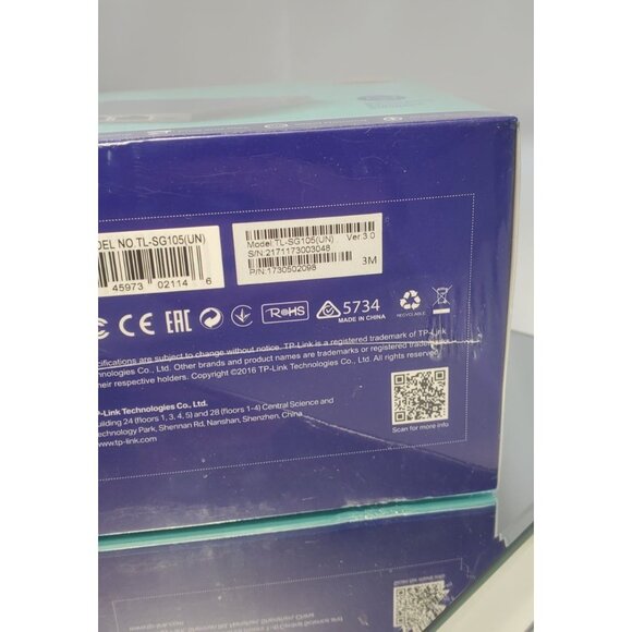 TP-Link TL-SG105 5-Port Gigabit Desktop PoE Switch - Brand New! - Picture 7 of 7